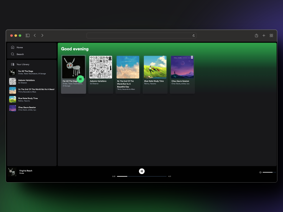 Spotify Clone - Astro View Transitions Study
